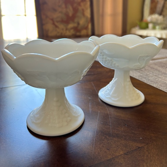 MILK GLASS Candle Stick holders - Picture 2 of 9